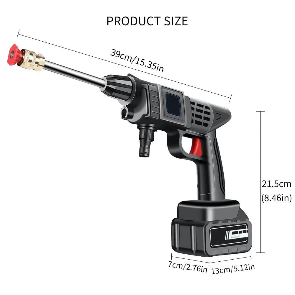 Cordless Portable High Pressure Spray Water Gun Set | Ideal for Cleaning Cars, Patios & Garden Furniture