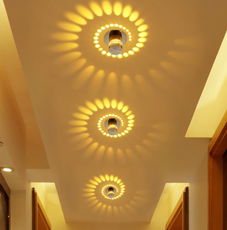 Spiral Lighting Effect LED Wall Lamp