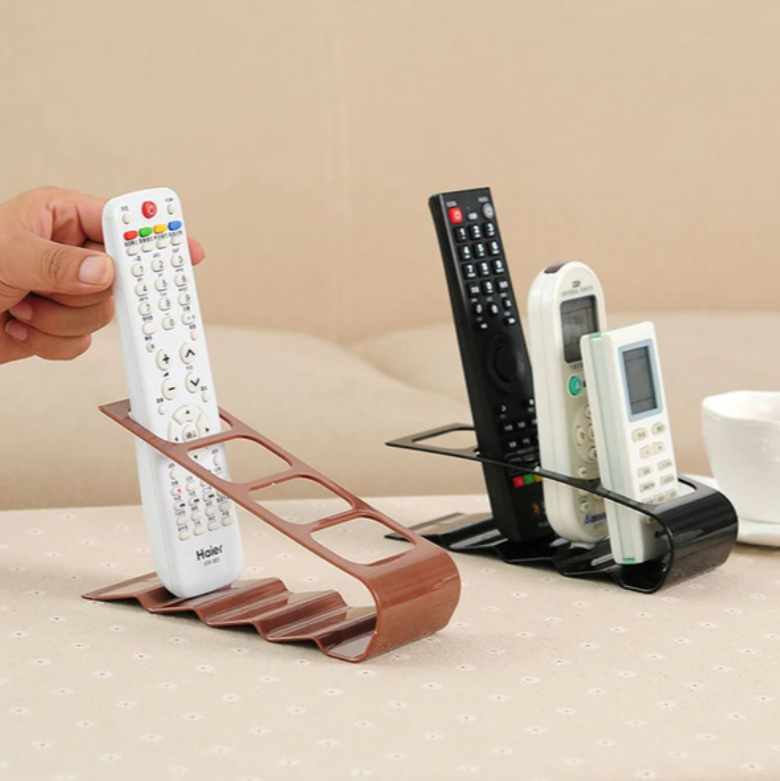 Remote Control Storage Rack, Modern Desktop Bracket for TV, AC Remotes, and Gadgets in Home or Office Use