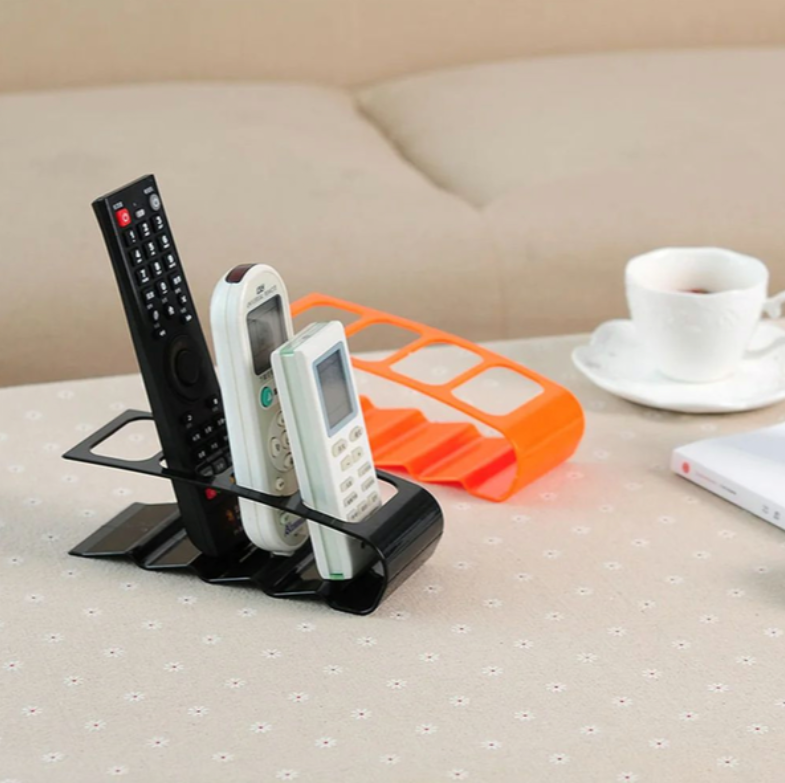 Remote Control Storage Rack, Modern Desktop Bracket for TV, AC Remotes, and Gadgets in Home or Office Use