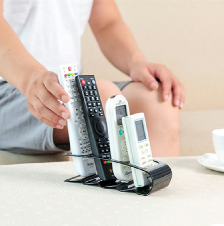 Remote Control Storage Rack, Modern Desktop Bracket for TV, AC Remotes, and Gadgets in Home or Office Use