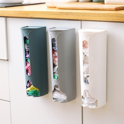 Wall Hanging Garbage Bag Storage Box, Kitchen Plastic Bag Holder & Organizer for Bathroom, Trash Bag Dispenser