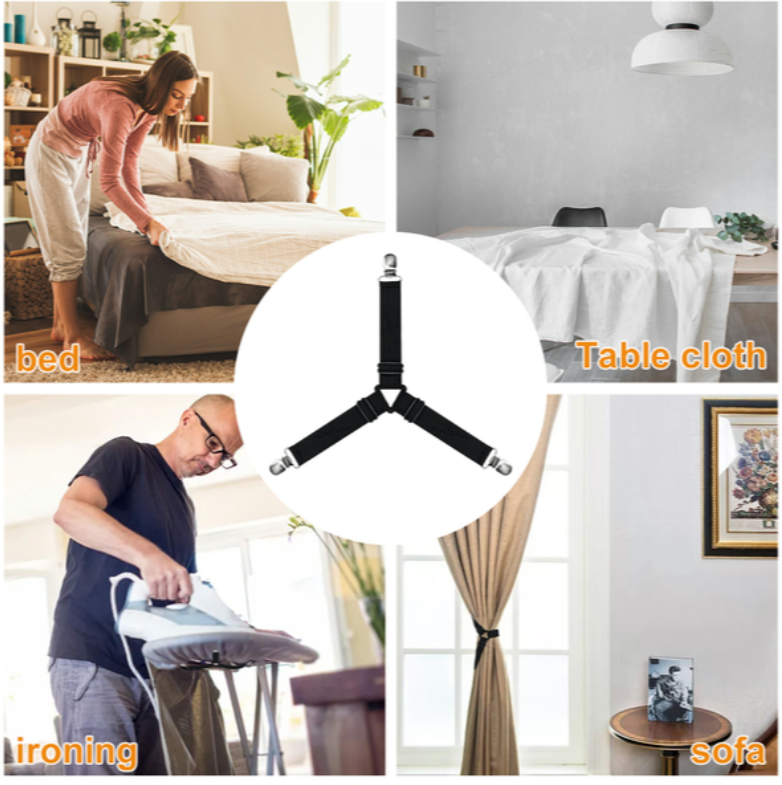 Strong Bed Sheet Gripper Clips No Slip Holder for Mattress Covers