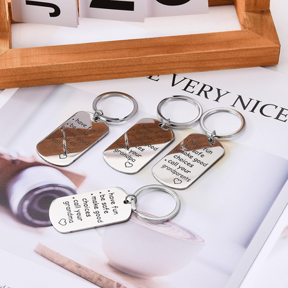Engraved Stainless Steel Reminder Keychain