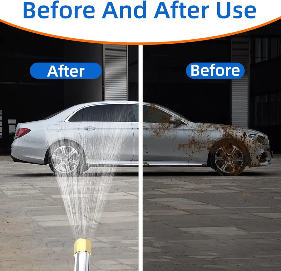 High-Pressure Car Wash Hose Nozzle Water Spray Attachment