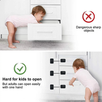 Refrigerator Door Lock with Combination Code for Child Safety