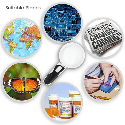 Handheld Optical Magnifying Glass Clear and Precision Lens