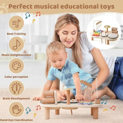 Wooden Music Station Fun and Creative Musical Toy for Kids