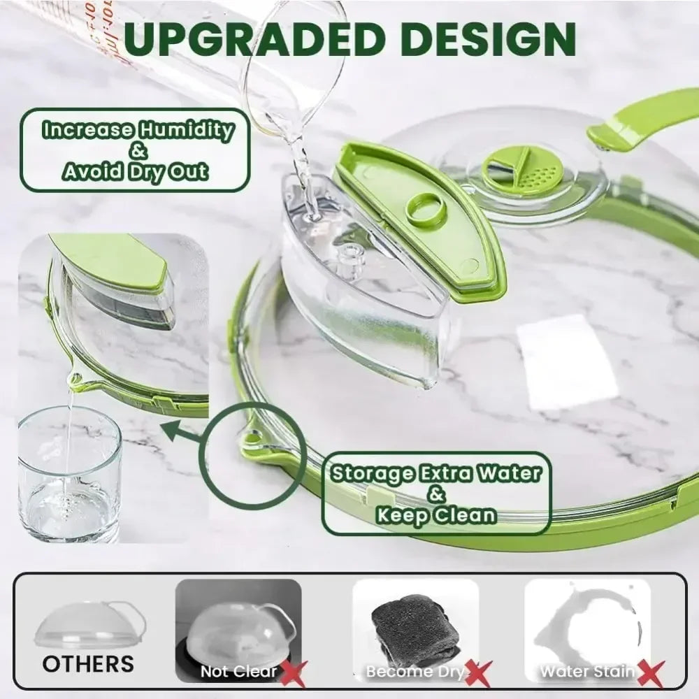Microwave Food Cover with Water Steamer
