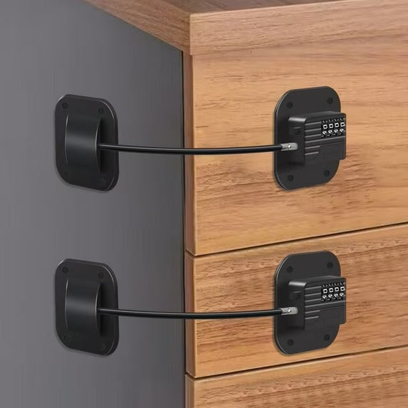 Refrigerator Door Lock with Combination Code for Child Safety