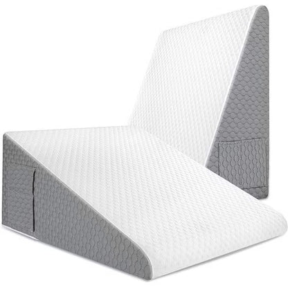 Memory Foam Wedge Pillow for Back, Neck, and Leg Support