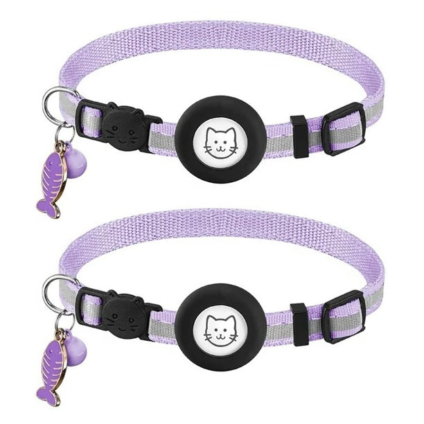 Pet Airtag Holder Collar Waterproof and Reflective Safety Design
